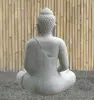 Product image 5 of the product “Seated Buddha, Borobudur style made of Riverstone in Dhyana position - gesture of meditation, H.102 cm, natural. ”